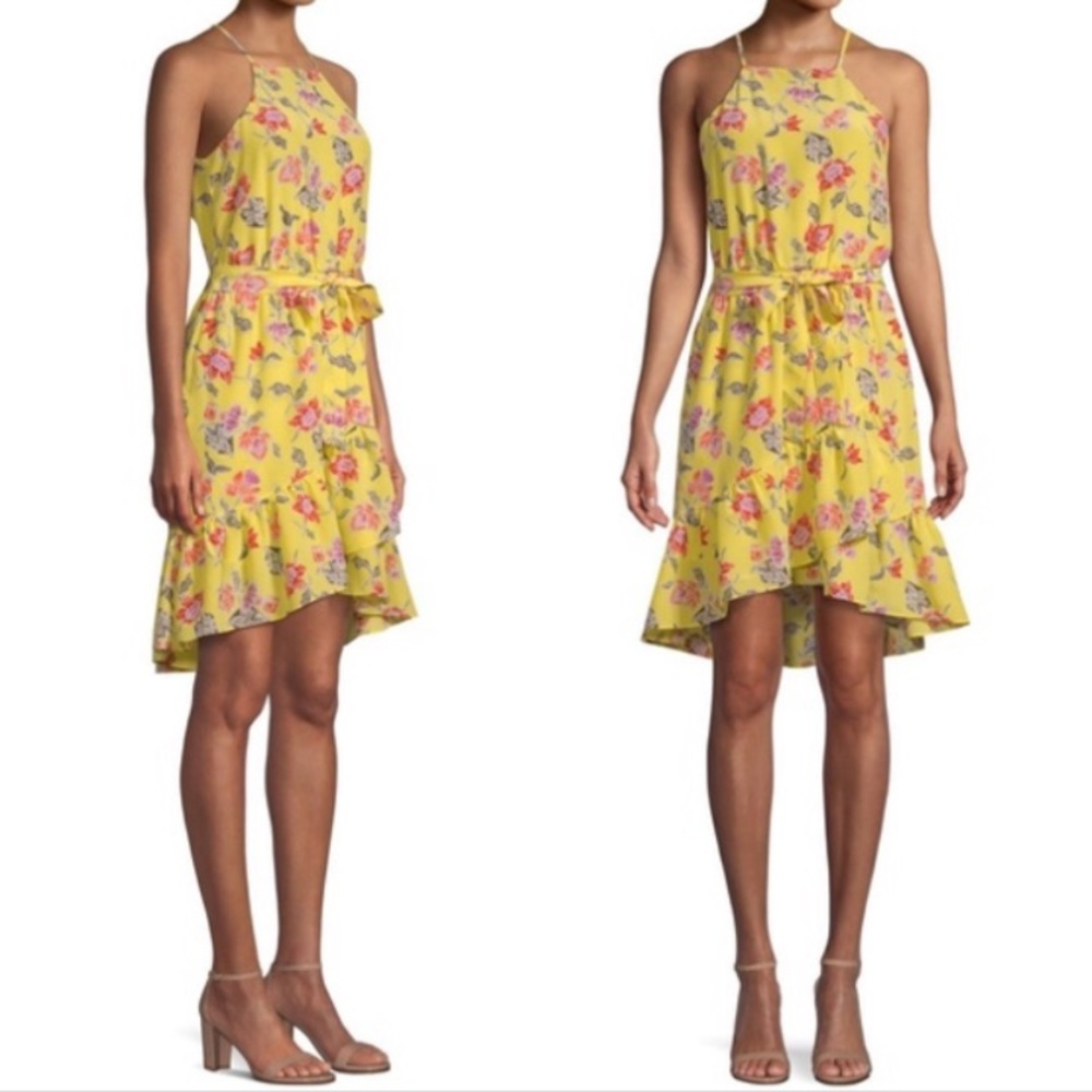JOIE Deme B Pineapple Floral Silk Dress